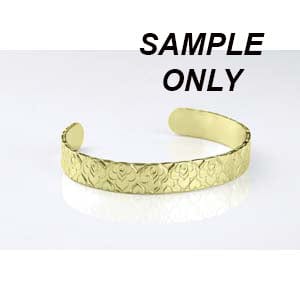BeadsBalzar Beads & Crafts (IAD121K122-24B) BRACELET BLANK BRASS 6 INCH 16G 3/8 INCH (1 PC)