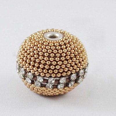 BeadsBalzar Beads & Crafts (IB5277) Handmade Indonesia Beads, with Aluminum Cores, Round, BurlyWood 28MM