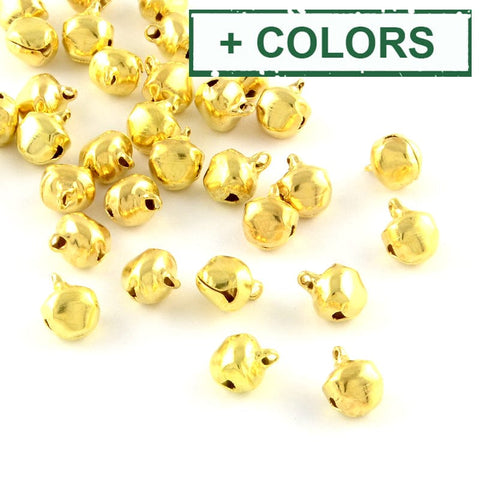 BeadsBalzar Beads & Crafts (JB3962X) Iron Bell Charms, Size: about 14x11.5mm (20 PCS)