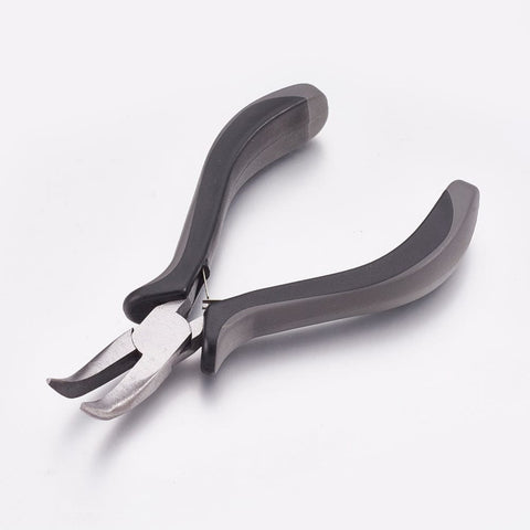 BeadsBalzar Beads & Crafts (JP8201) 45# Carbon Steel Jewelry Pliers, Bent Nose Pliers (1 PC)