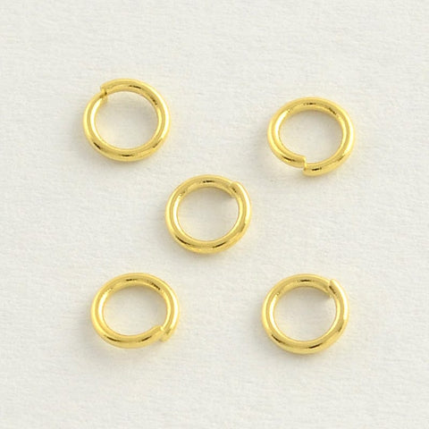 BeadsBalzar Beads & Crafts (JR4396A) 8 X 0.8MM (JR4396X-150PC) Stainless steel Jump Rings Golden  (CHOOSE SIZES) (+- 150 PCS)