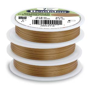 BeadsBalzar Beads & Crafts (JW02NCU-0) BEADALON 7STRD .015 SAT COPPER (30FT)