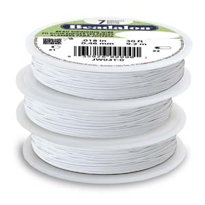 BeadsBalzar Beads & Crafts (JW02W-0) BEADALON 7STRD .015 WHITE 30FT