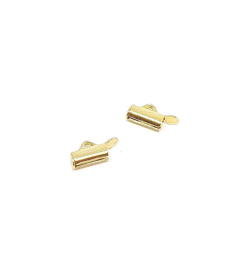 BeadsBalzar Beads & Crafts (KFT-7A) 7 MM TUBE GOLD PLATED (2 PCS)