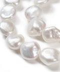BeadsBalzar Beads & Crafts (KP7055) Natural Keshi Cultured Freshwater Pearl, FloralWhite 12~23mm (4 PCS)