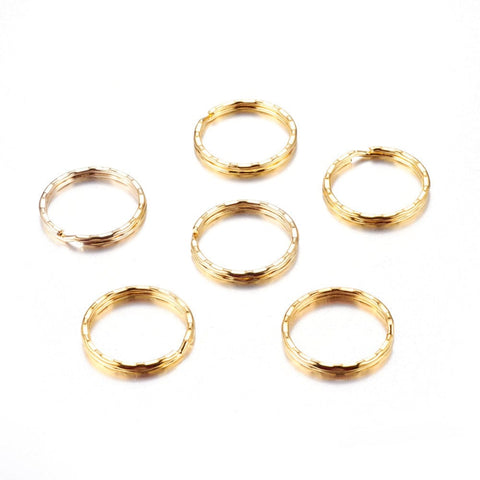 BeadsBalzar Beads & Crafts (KR5352) Iron Key Clasp Findings, Ring, Golden  25MM (20 PCS)