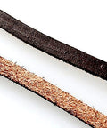 BeadsBalzar Beads & Crafts (LE1389) Real Cowhide Leather Cord, CoconutBrown 5mmx1.5mm  (1 MET)