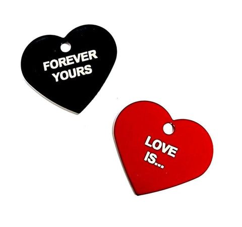 BeadsBalzar Beads & Crafts (LEHA8013-X) LASER ENGRAVED CUSTOM HEART 33x38MM(1 PC)