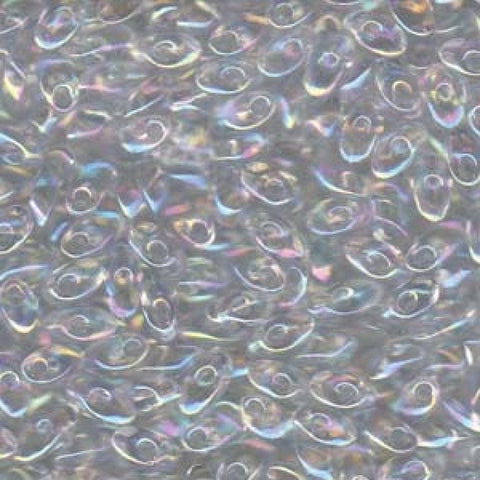 BeadsBalzar Beads & Crafts LONG MAGATAMA 4 X 7 MM CRYSTAL AB (LMA-0250)