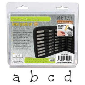 BeadsBalzar Beads & Crafts (LPS66) DOTS LETTER SET LOWERCASE PUNCH 27 PC (3MM)