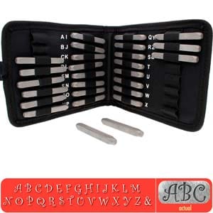 BeadsBalzar Beads & Crafts (LPS70) CURLZ LETTER SET UPPERCASE PUNCH 27 PC (6MM)