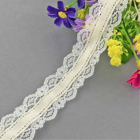 BeadsBalzar Beads & Crafts (LR4395A) Satin Lace 30mm Lemonchiffon (3 MTRS)