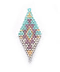 BeadsBalzar Beads & Crafts LT. TURQUOISE (ME8258-16) (ME8258-16) MIYUKI & TOHO Handmade Japanese Seed Beads Links,Rhombus, 60~61mm (1 PC)