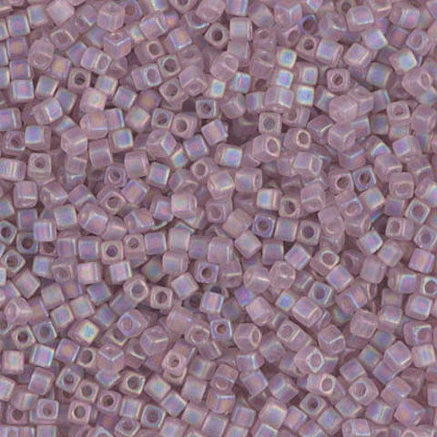 BeadsBalzar Beads & Crafts MATTED TR.SM.AMETHYST AB (SB18-0142FR) (SB18-X) Miyuki Squares 1.8mm (10 GMS)