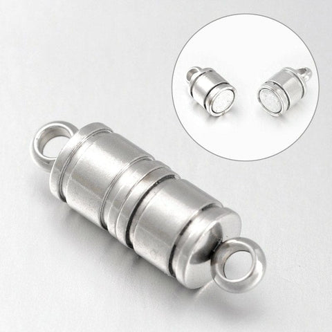 BeadsBalzar Beads & Crafts (MC5472) Column 304 Stainless Steel Magnetic Clasps
