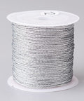 BeadsBalzar Beads & Crafts (MC7013-03C) Metallic Cord, Silver  0.8mm (25 METS)