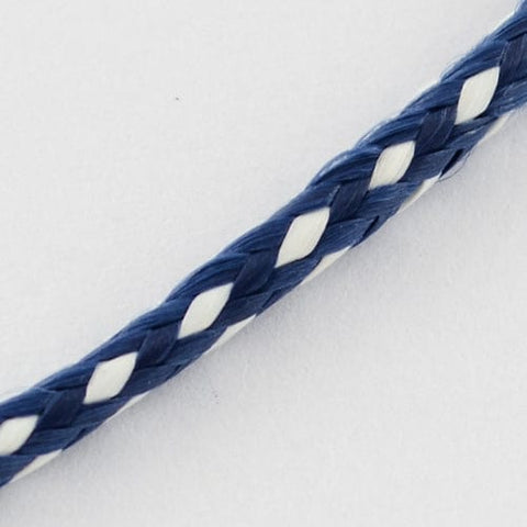 BeadsBalzar Beads & Crafts (MC7610-838) BLUE/WHITE (MC7610-X) Waxed Polyester Cord, Two Tone, 1.5mm (10 METS)