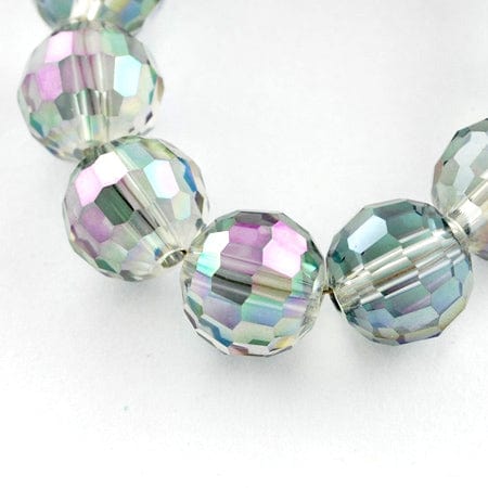 BeadsBalzar Beads & Crafts MED.ORCHID (BE186-03) (BE186-X) Electroplate Beads 10mm (1 STR)