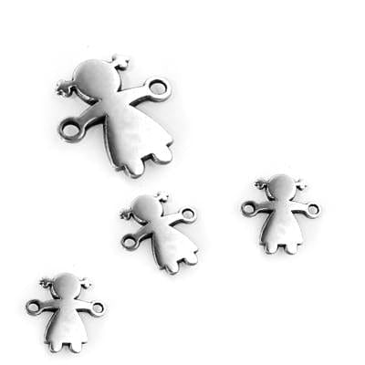 BeadsBalzar Beads & Crafts Metal Cast Connector Girl (GB3248)