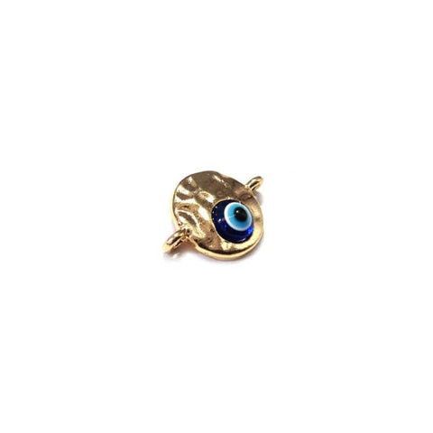 BeadsBalzar Beads & Crafts Metal Zamak Resin Enamel Eye 14mm (Connector 2 Rings) (&COLORS)