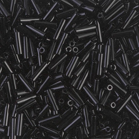 BeadsBalzar Beads & Crafts MIYUKI BUGLES #2 - 6 X 1,7 MM BLACK (MB2-0401)