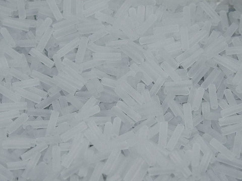 BeadsBalzar Beads & Crafts MIYUKI BUGLES #2 - 6 X 1,7 MM CRYSTAL MATTED (MB2-0131F)