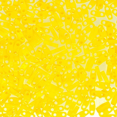 BeadsBalzar Beads & Crafts (MQT-0404) MIYUKI QUARTER TILA BEADS OPAQUE YELLOW (7.1 GMS)