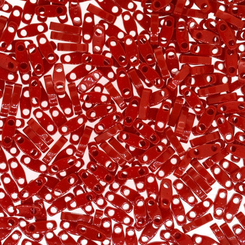 BeadsBalzar Beads & Crafts (MQT-0408) MIYUKI QUARTER TILA BEADS OPAQUE DARK RED (7.1 GMS)