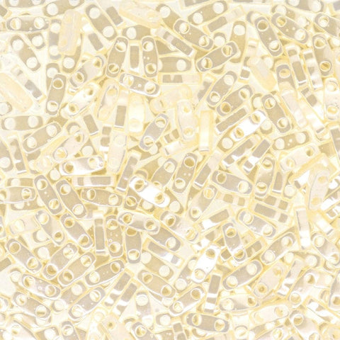 BeadsBalzar Beads & Crafts (MQT-0592) QUARTER TILA BEADS ANTIQUE IVORY PEARL CEYLON