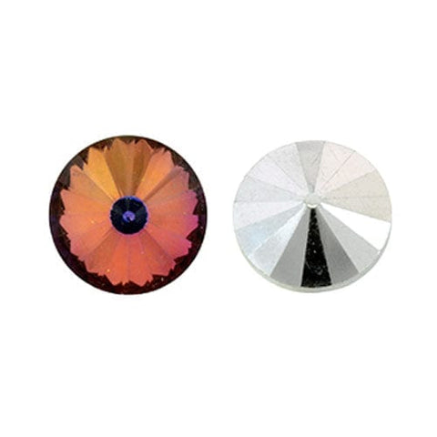 BeadsBalzar Beads & Crafts (MR14-RV002) CRYSTAL VOLCANO (MR14-RVX) CZECH RIVOLI 14MM MATUBO (2PCS)
