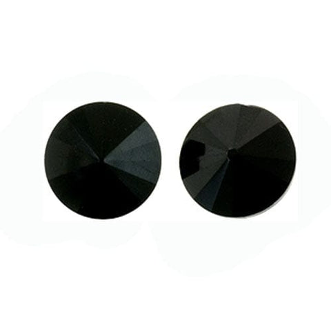 BeadsBalzar Beads & Crafts (MR14-RV006) JET (MR14-RVX) CZECH RIVOLI 14MM MATUBO (2PCS)