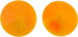 BeadsBalzar Beads & Crafts (MR14-RV051) GOLDENROD (MR14-RVX) CZECH RIVOLI 14MM MATUBO (2PCS)