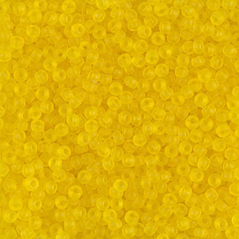 BeadsBalzar Beads & Crafts (MSB11-0136F) MIYUKI SEED BEADS 11/0 MATTED TRANSP YELLOW (25 GMS)