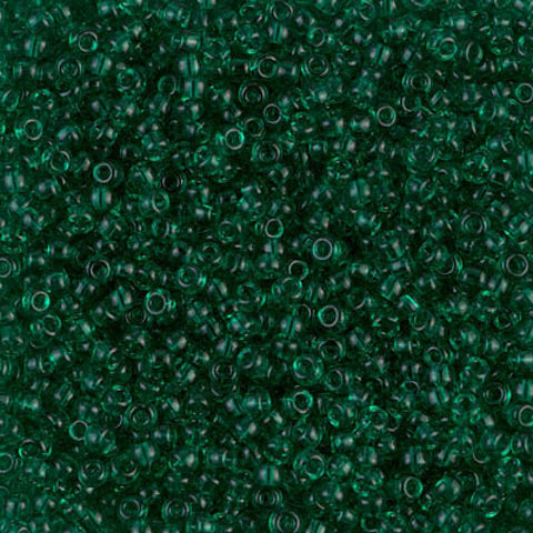 BeadsBalzar Beads & Crafts (MSB11-0147) MIYUKI SEED BEADS 11-0 TRANSPARENT EMERALD (25 GMS)