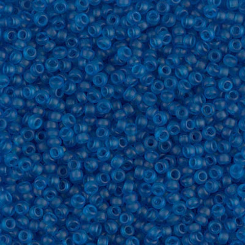 BeadsBalzar Beads & Crafts (MSB11-0149F) MIYUKI SEED BEADS 11-0 MATTED TRANSP CAPRI BLUE  (25 GRAMS)