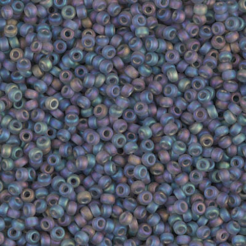 BeadsBalzar Beads & Crafts (MSB11-0152FR) MIYUKI SEED BEADS 11-0 MATTED TRANSP GREY AB