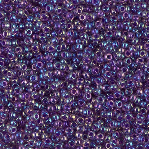 BeadsBalzar Beads & Crafts (MSB11-0356) MIYUKI SEED BEADS 11-0 PURPLE LINED AMETHYST AB (25GMS)