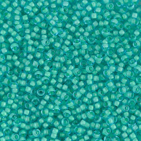 BeadsBalzar Beads & Crafts (MSB11-1927) MIYUKI SEED BEADS 11-0 SF MINT LINED AQUA