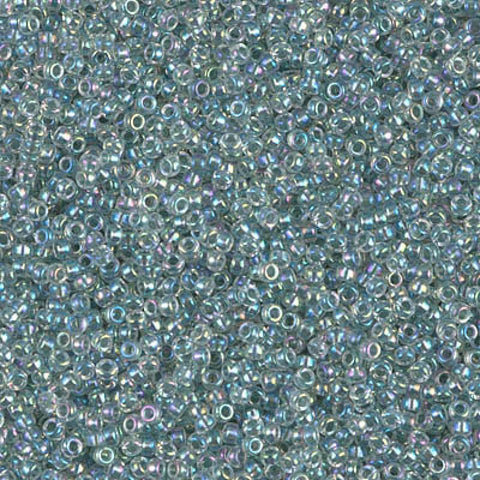 BeadsBalzar Beads & Crafts (MSB15-0263) MIYUKI SEED BEADS 15-0 SEAFOAM LINED CRYSTAL