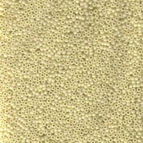BeadsBalzar Beads & Crafts (MSB15-0492FR)  MIYUKI SEED BEADS 15-0 MATTED OPAQUE DK.CREAM AB (5 GMS)