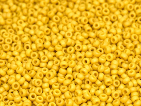 BeadsBalzar Beads & Crafts (MSB15-2311) MIYUKI SEED BEADS 15-0 MATTED OPAQUE CANARY