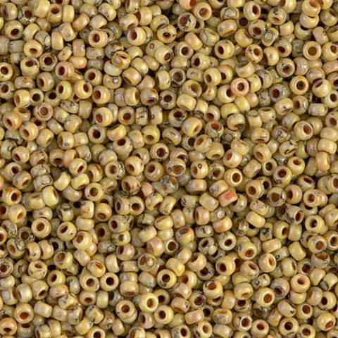 BeadsBalzar Beads & Crafts (MSB15-4512) MIYUKI SEED BEADS 15-0 PICASSO OPAQUE CANARY YELLOW