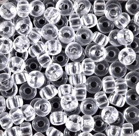 BeadsBalzar Beads & Crafts (MSB6-0131) MIYUKI SEED BEADS 6/0 CRYSTAL (25 GMS)
