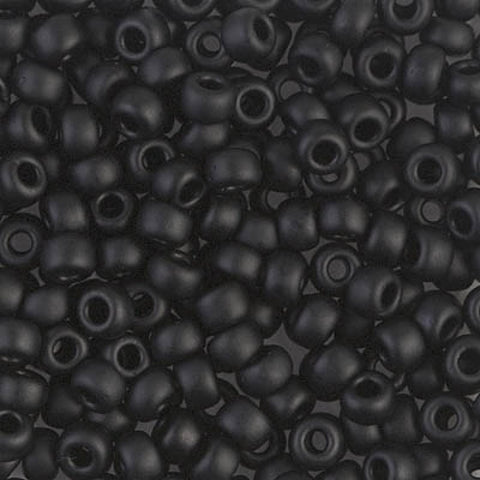 BeadsBalzar Beads & Crafts (MSB6-0401F) MIYUKI SEED BEADS 6/0 BLACK MATTED (25 GMS)