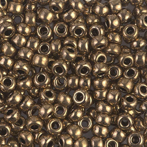 BeadsBalzar Beads & Crafts (MSB6-0457) MIYUKI SEED BEADS 6/0 METALLIC DK.BRONZE (25 GMS)