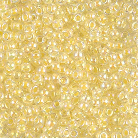 BeadsBalzar Beads & Crafts (MSB8-0273-250G) MIYUKI SEED BEADS 8/0 LIGHT YELLOW LINED CRYSTAL AB (250 GMS)