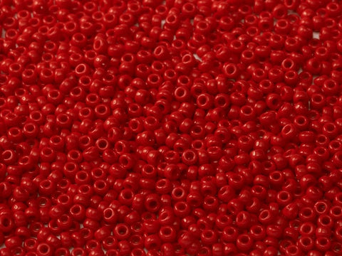 BeadsBalzar Beads & Crafts (MSB8-0408) MIYUKI SEED BEADS 8/0 OPAQUE DARK RED (25 GMS)