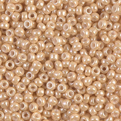 BeadsBalzar Beads & Crafts (MSB8-0593) MIYUKI SEED BEADS 8/0 LT.CARAMEL CEYLON (25 GMS)