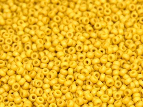 BeadsBalzar Beads & Crafts (MSB8-2311) MIYUKI SEED BEADS 8-0 MATTED OPAQUE CANARY (25 GMS)