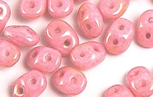 BeadsBalzar Beads & Crafts (MSD-14494WH) MATUBO SUPERDUO 2X5MM LUSTER METALLIC PINK